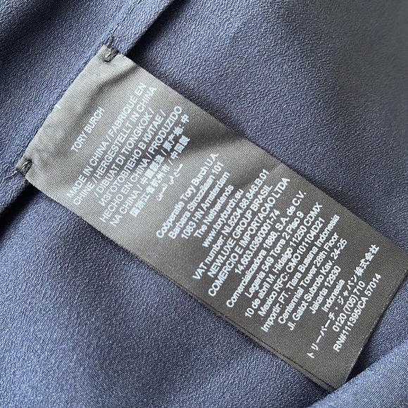 TORY BURCH - SLEEVELESS BOW BLOUSE - Navy Blue - NWT - Picture 10 of 11